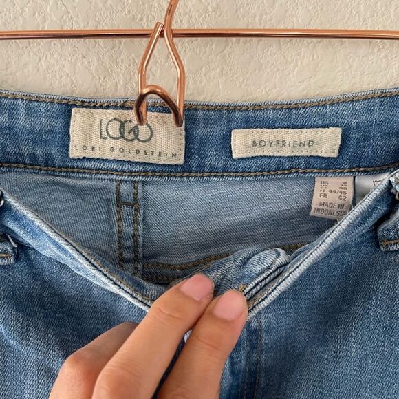 Logo Lori Goldstein embroidered boyfriend fit jeans - Picture 7 of 9